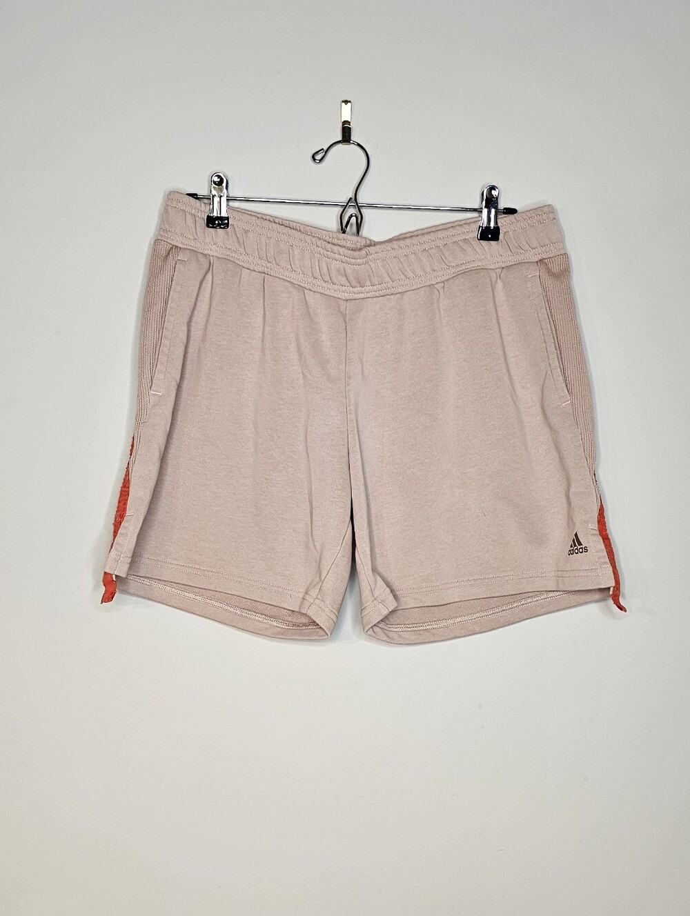 Adidas Lounge Sweat Shorts Women's XL Tan Orange
